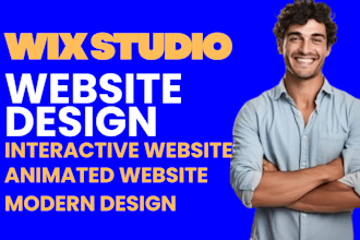 design wix studio website with interactive animation and parallax scrolling