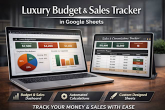 create a luxury budget planner and sales tracker in google sheets