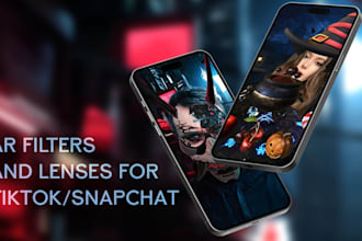 create social ar games, lenses, filters for tiktok, snapchat