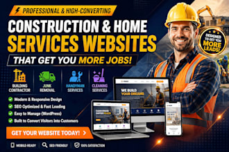 build contractor junk removal handyman website cleaning wordpress website