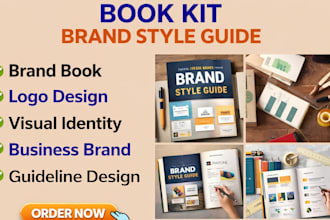 design brand kit, book kit, brand style guide, logo, brand book, visual identity