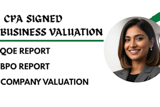 do CPA business and company valuation, qoe report, comps, financial analysis