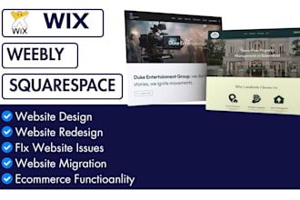 redesign wix website, squarespace website, weebly website, fix wix issue