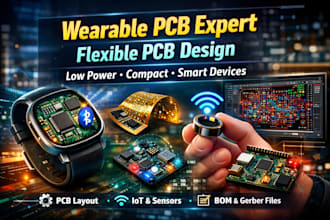 design professional wearable pcb, flexible pcb, and iot smart device circuits