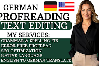 profread and edit german or english text, documents, manuscripts, novel, website