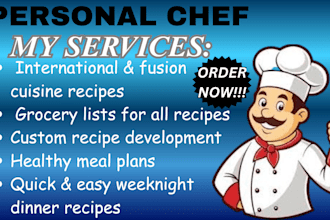 cook delicious meals tailored to your taste, create custom recipes