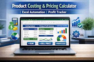create a professional product costing and pricing excel calculator