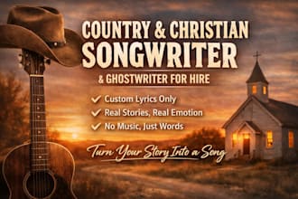 write custom song lyrics or ghostwrite your song