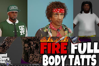 make a custom fivem ped, custom cloth, fivem tattoo, fivem ped, addon ped