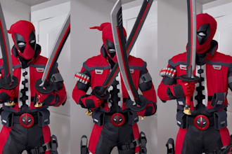 custom wearable cosplay armor anime prop wearable costume helmet weapon design