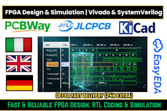 do expert fpga design and simulations, vivado, xilinx ise and systemverilog