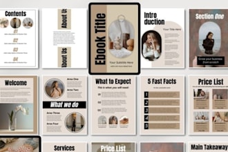 design minimalist canva ebook, workbook, journal, planner, template for wellness