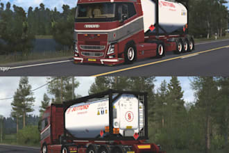 create high 3d quality ets 2 and ats skin and trucks, ets trailer, ats map