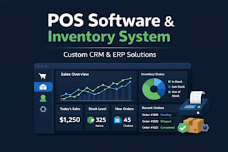 develop custom pos software with inventory, erp and CRM system
