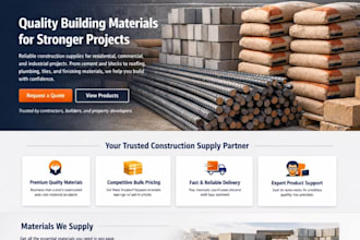 design redesign wix building materials website construction supply website