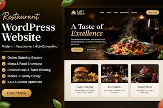 design food catering website, food website design, catering website design