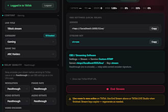 provide a software to generate your tiktok stream key