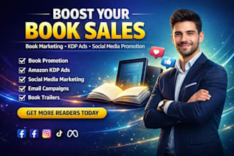 promote your thriller or ebook with amazon KDP ads plus social media boost
