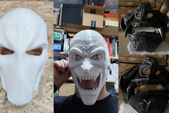 3d print and paint mask custom 3d mask stl model helmet props for cosplay