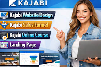 kajabi website design, kajabi sales funnel, kajabi online course, landing page