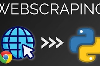 realizaré web scraping y entregaré datos en excel o CSV