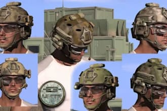 create any arma3 mod arma reforger custom textures 3d game assets helmet weapon