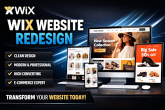 design wix website, redesign wix website, wix expert