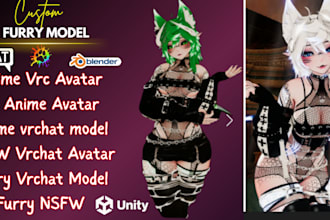 3d custom vrchat avatar commission, anime vtuber model and vrc nsfw character