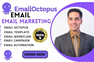 build your emailoctopus account design your email octopus templates workflows