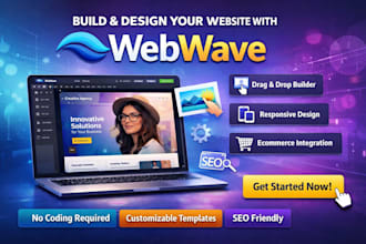 build and design your website using webwave website builder