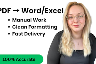 manually convert PDF to word or excel with perfect formatting