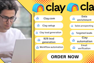 setup clay com lead generation and email marketing automation on clay com