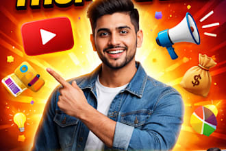 design eye catching youtube thumbnail for high CTR and views
