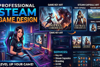 design stream capsule game art steam game promotion game poster stream overlay