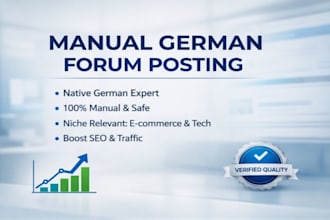 do manual german ecommerce, tech forum posting boost SEO traffic no penalties