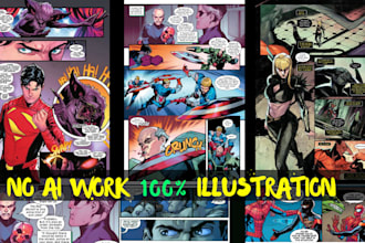 be comic book artist nsfw comic page, comic book illustration, comic book cover