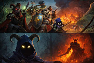 create steam capsule art and game art illustrations