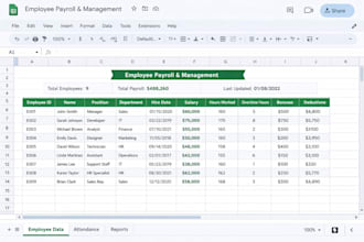 create a payroll or employee management  in goggle spreadsheet