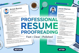 provide professional resume editing and proofreading