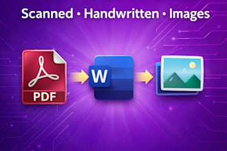 convert PDF to word with manual data entry and high accuracy