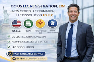 do US llc registration, ein, new mexico llc formation, llc dissolution, us llc