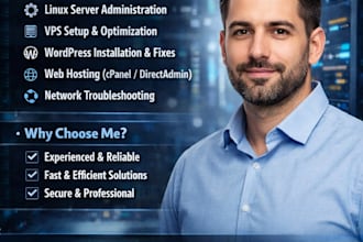 do linux server setup, vps hosting and wordpress fixes