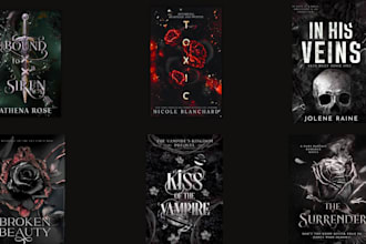 dark romance cover design, professional book cover design, fantasy book cover