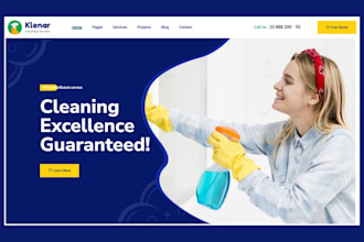 build cleaning service website house cleaning janitorial commercial website