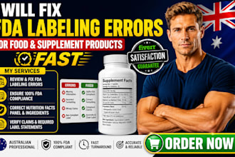 fix fda labeling errors for food and supplement products fast