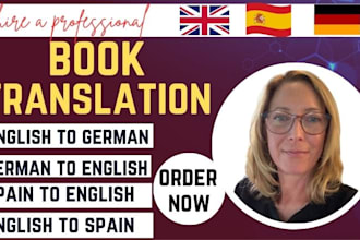 translate medical book, novel, memoir romance book and ebook translator