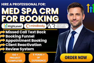 med spa crm mindbody gohighlevel booking follow up automation aesthetic record