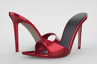 do 3d shoe, sneakers, slipper, boots and heels design