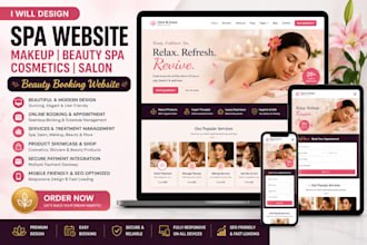 spa website makeup beauty spa cosmetics salon website spa beauty booking website