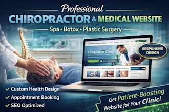 design chiropractor website medical spa, botox, plastic surgery website